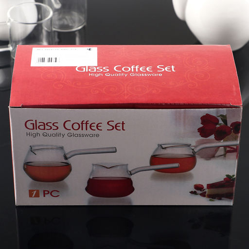 Турка «Арабика», 300 мл, 19×9.5×10 см, сеткло, прозрачная, золотистая