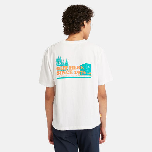 Женская футболка Timberland BACK GRAPHIC TEE белая  фото 6