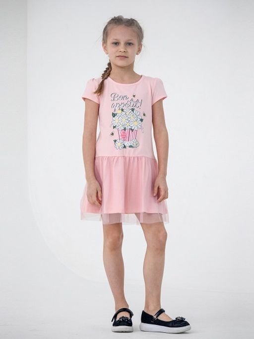 CRB wear/CSKG 63081-27-311 Платье для девочки,розовый/Ex.Cherubino