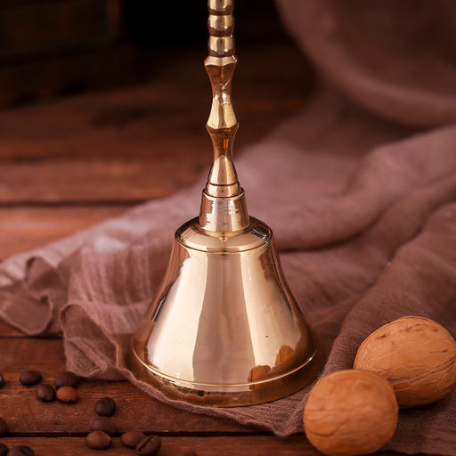 Цена за 2 шт. Колокольчик «Грани», 8×8×18 см, латунь