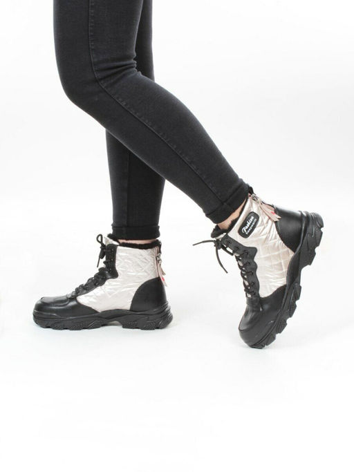 04-2221-4 BLACK Ботинки зимние женские (искусственные материалы)