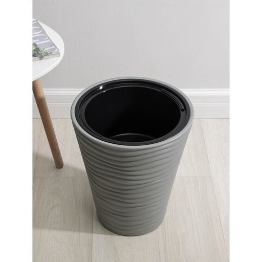 Кашпо для цветов со вставкой «Дюна», 19.5 л, серое