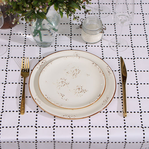 Cкатерть Доляна Клетка 137*180 см, 140гр/м2  фото 2