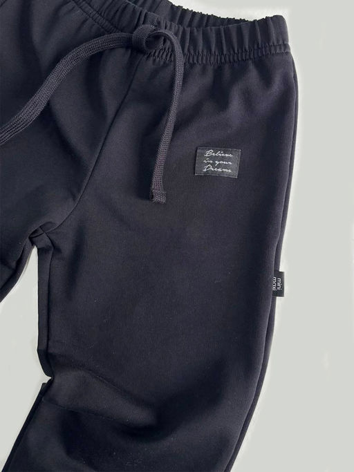 Спортивные штаны на резинке 22-0517 черный|зеленый - Mini maxi фото 21