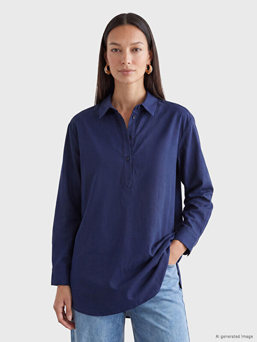 Oversize Poplin Kad?n G?mlek Tunik