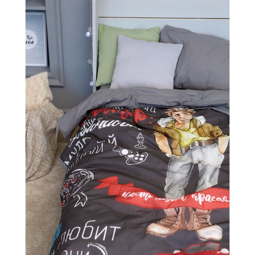 Постельное бельё 1,5 сп. Этель Настоящий Красавчик 145210 см, 150210 см, 5070 см 1 шт, 100% хлопок  фото 4