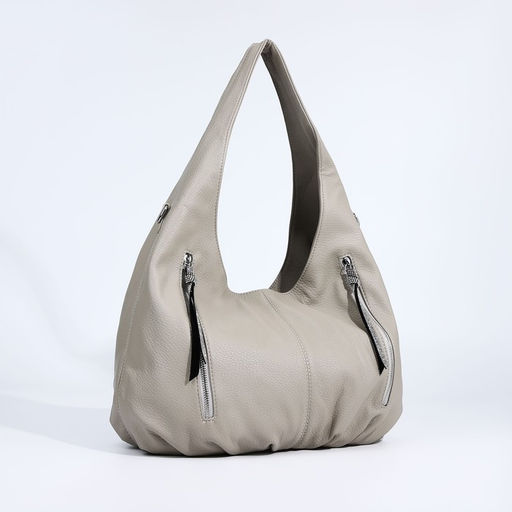 Сумка-мешок на молнии, 3 наружных кармана, цвет серый - Simaland фото 3