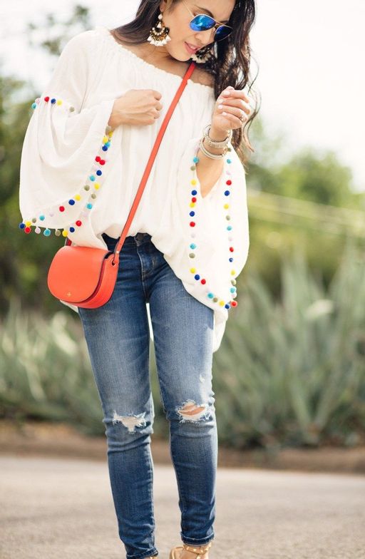Тесьма с маленькими помпонами 20 ярд (SF-2652) темно-персиковый №88 - No name фото 3