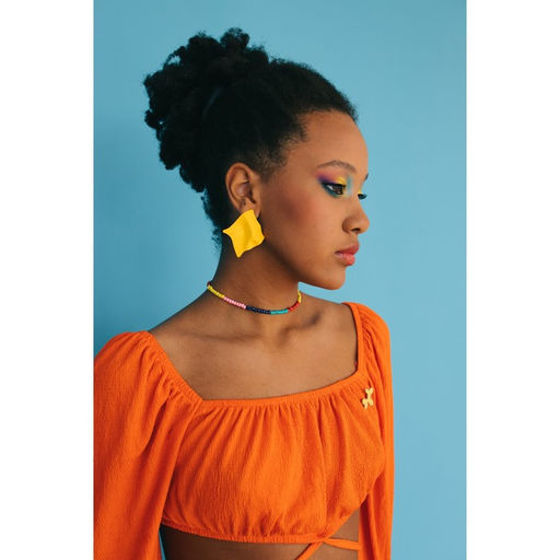 Серьги металл Яркость ромб, цвет жёлтый - Queen fair фото 3