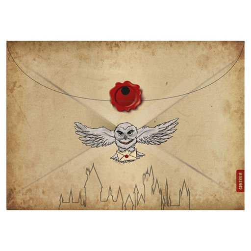 Папка-конверт на кнопке А4 "Сова-1", 160 мкм, пластик