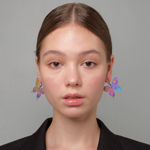 Серьги металл Бабочки кружевные, цвет бензиновый - Queen fair фото 2