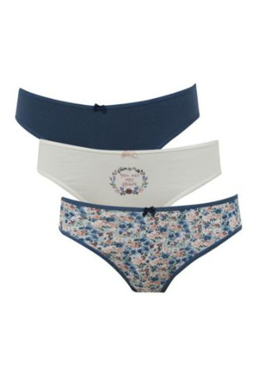 Fall in Love Desenli 3lu Paketli Slip Kulot