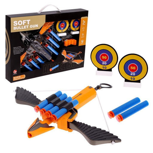 УЦЕНКА Арбалет Золотой орел, стреляет мягкими пулями, с мишенями, цвета МИКС