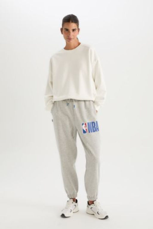 DeFactoFit Jogger Esofman Alt? NBA Beli Pacas? Lastikli Bagc?kl? Cepli Uzun Boy