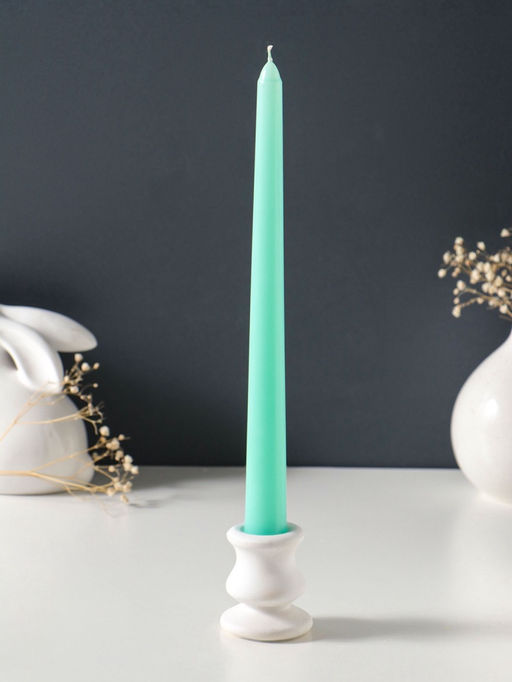 Свеча античная 25 см (набор 3 шт) 58 гр, 7 ч, цв. мятный