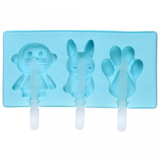 Форма силиконовая для замораживания фруктового льда/мороженого "Ассорти-4" 18х9х2см, цвета микс (Китай)