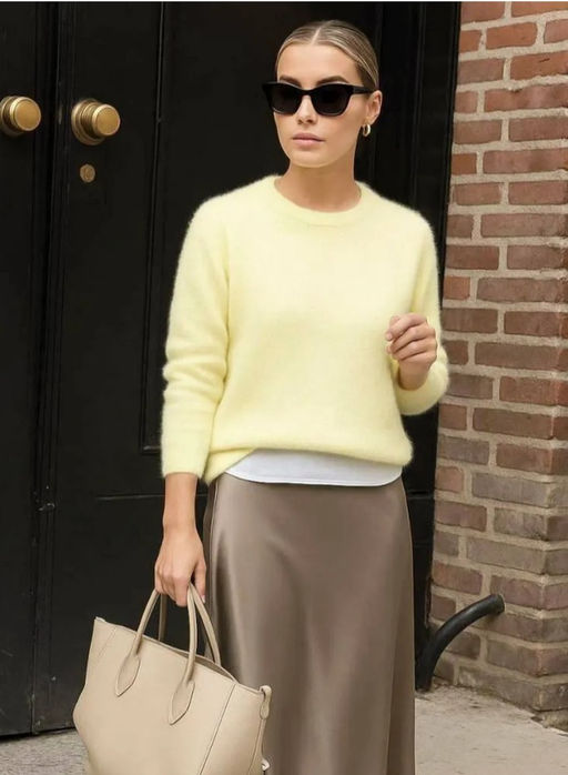 K13205 Джемпер (вязаный трикотаж) ЖЕЛТЫЙ