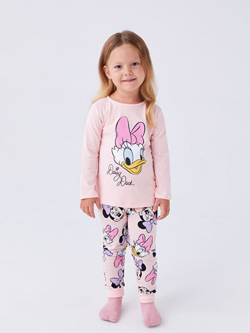 Daisy Duck Bask?l? K?z Bebek Pijama Tak?m?