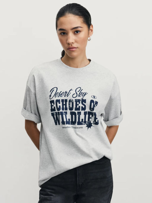 Футболка оверсайз с принтом / Zarina