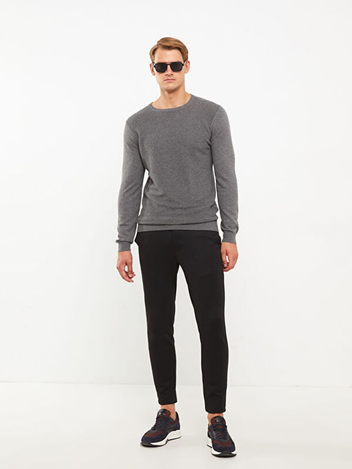 Bisiklet Yaka Erkek Triko Kazak