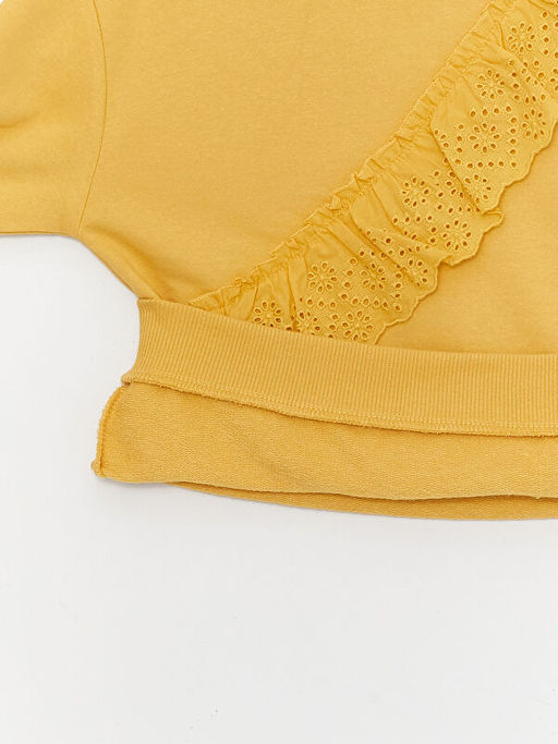 Bisiklet Yaka Uzun Kollu K?z ?ocuk Sweatshirt - Waikiki фото 3