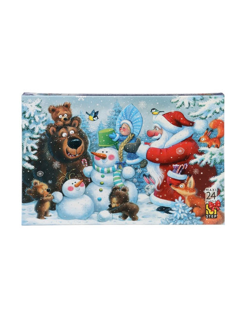 Цена за 2 шт. Макси пазл 24 эл. "Новогодняя полянка"