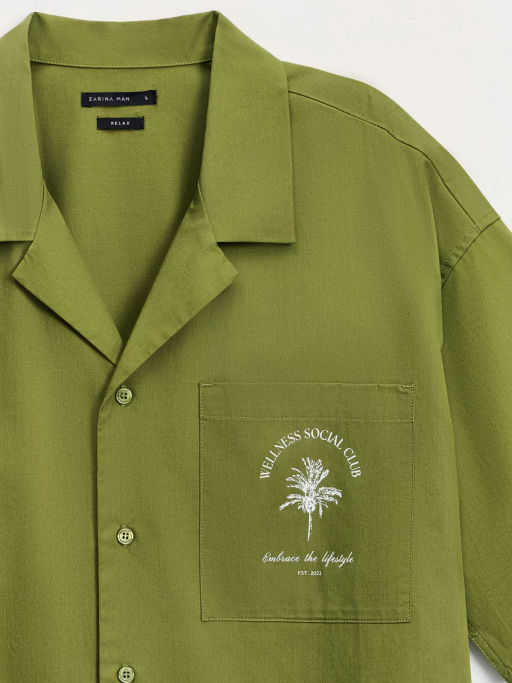 Рубашка с вышивкой на груди ZR2605043009-15 / Zarina