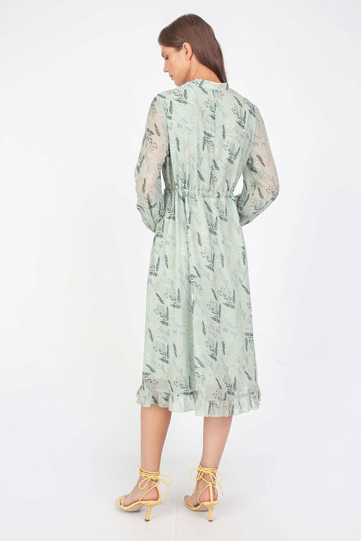 5-3024/774-5065-2 Платье принт Полевые цветы на зеленом фоне - Serginnetti фото 7