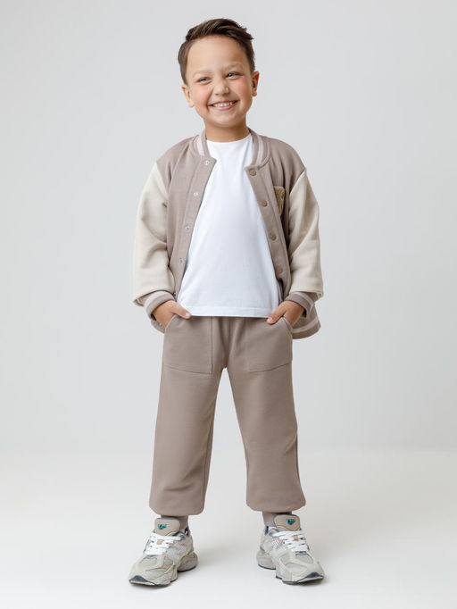 КР 302678/коричневый к624 жакет (бомбер) для мал