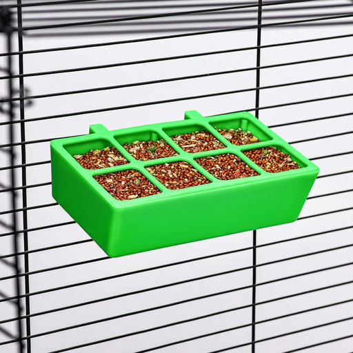 Кормушка для кормления с защитой на 8 ячеек 16,9 х 8,9 х 4,4 см, зелёная - Пижон фото 4