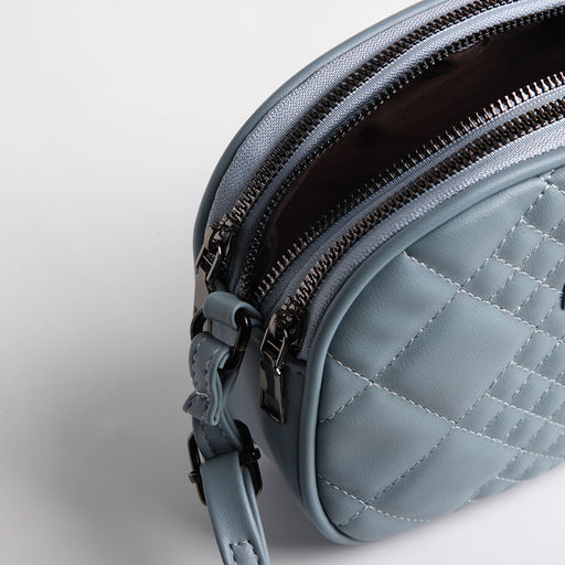 Сумка женская кросс-боди на молнии, цвет серо-голубой - Simaland фото 6