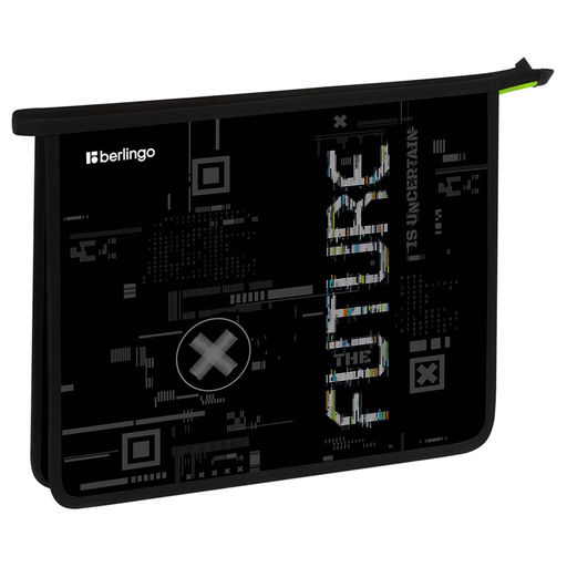 Папка для тетрадей А4, молния сверху Berlingo "FutureX" (BR-PP-A40523) пластик