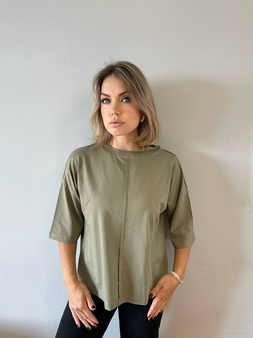 K10774 Футболка OVER SIZE ОЛИВКОВЫЙ