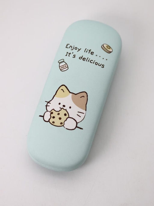 Чехол для очков "Enjoy life its delicious", green