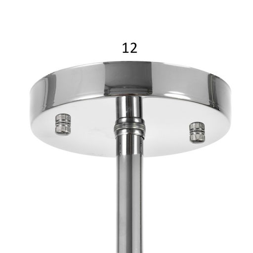 Светильник потолочный BayerLux «Миранда», люстра 3хЕ27, 40 Вт, хром, 59×59×26 см