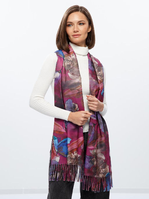 Палантин жен. виск+шерсть 72х180 LDR33-007-10 - Labbra фото 4