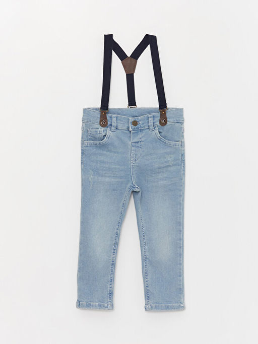 Basic Erkek Bebek Jean Pantolon ve Pantolon Ask?s? 2li - Waikiki фото 3