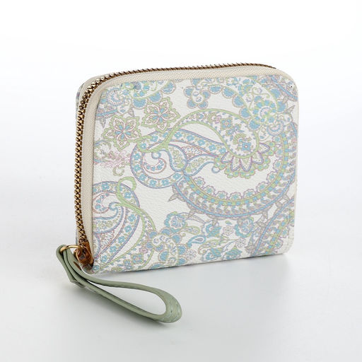 Кошелёк женский на молнии с ремешком, голубой