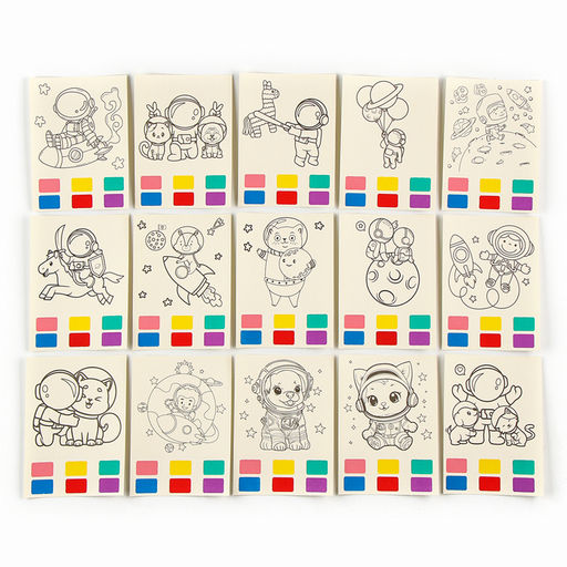 Водная раскраска Космос, с кисточкой и мольбертом, виды МИКС - Simaland фото 3