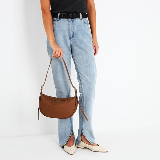 Сумка-багет на молнии, цвет коричневый - Simaland фото 8