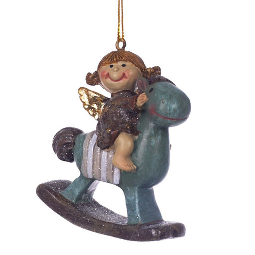 Фигурка декоративная подвесная "Ангел/ Дед Мороз", L5,5 W2 H6 см, 4в.