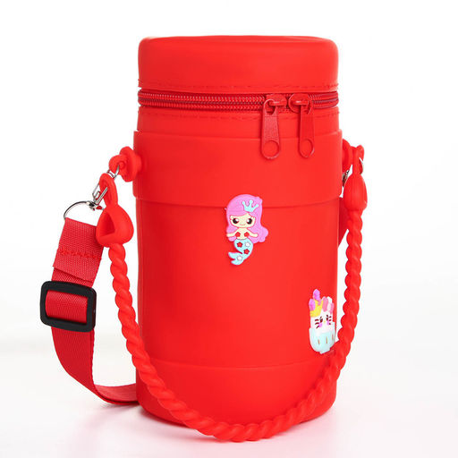 Сумка детская на молнии, наклейки МИКС, цвет красный - Simaland фото 2