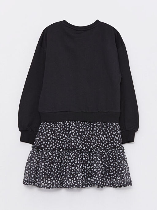 Bisiklet Yaka Bask?l? Uzun Kollu K?z ?ocuk Elbise - Waikiki фото 2