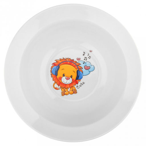 Миска фарфоровая "Львята" д170мм, 300мл, h55мм (Россия)