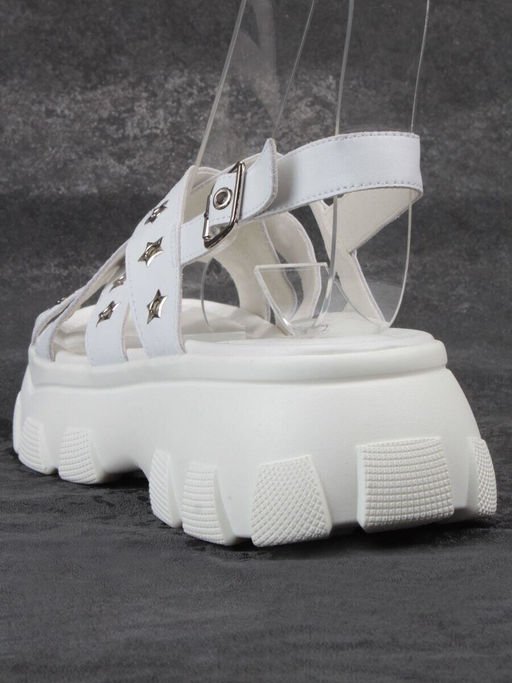 08-PEAG47-1 WHITE Босоножки женские (натуральная кожа)