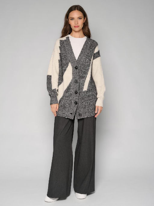 Кардиган женский 12411-54015 black/milk - Eleganzza фото 2