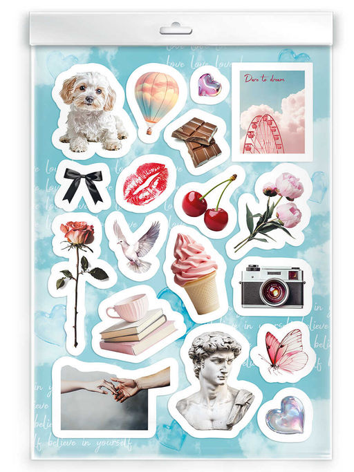 Набор наклеек. Серия "Любимые стикеры" арт. 72044 ЭСТЕТИКА 2 /148х210 мм,