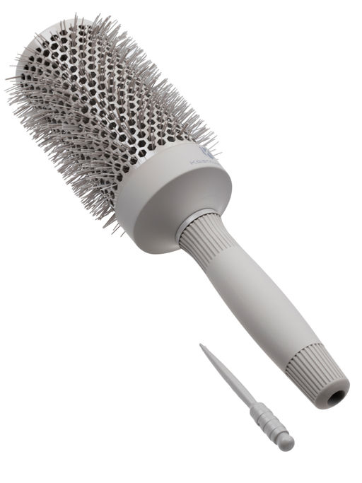 Kristaller Термобрашинг для укладки волос / Ceramic + Ionic TG-X27/53, 53 мм, серый