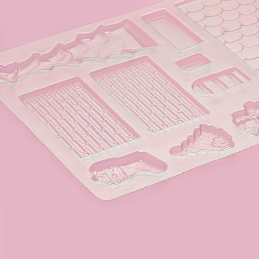 Цена за 20 шт. Форма для шоколада новогодняя Элементы домика, 12 ячеек, 15?8?2.5 см, цвет прозрачный