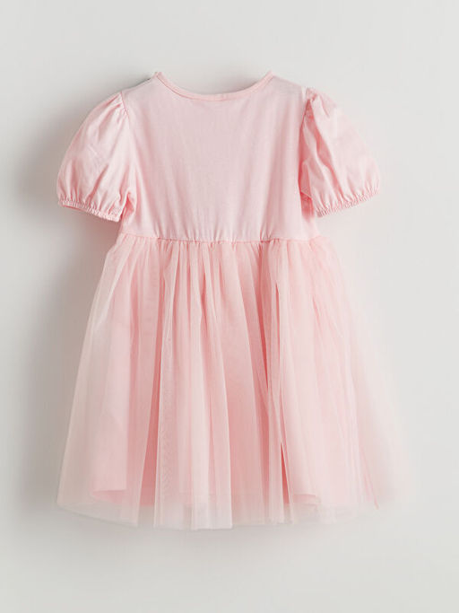 Cinderella Bask?l? K?z ?ocuk T?ll? Elbise